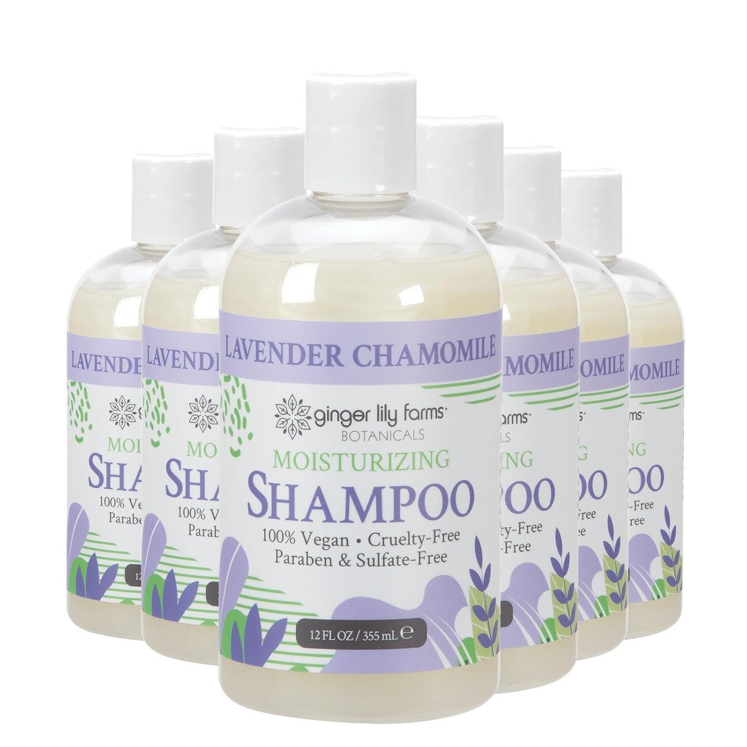 imageGinger Lily Farms Botanicals Moisturizing Shampoo for All Hair Types 100 Vegan amp CrueltyFree Vanilla Sugar Bliss 1 Gallon 128 fl oz RefillLavender Chamomile