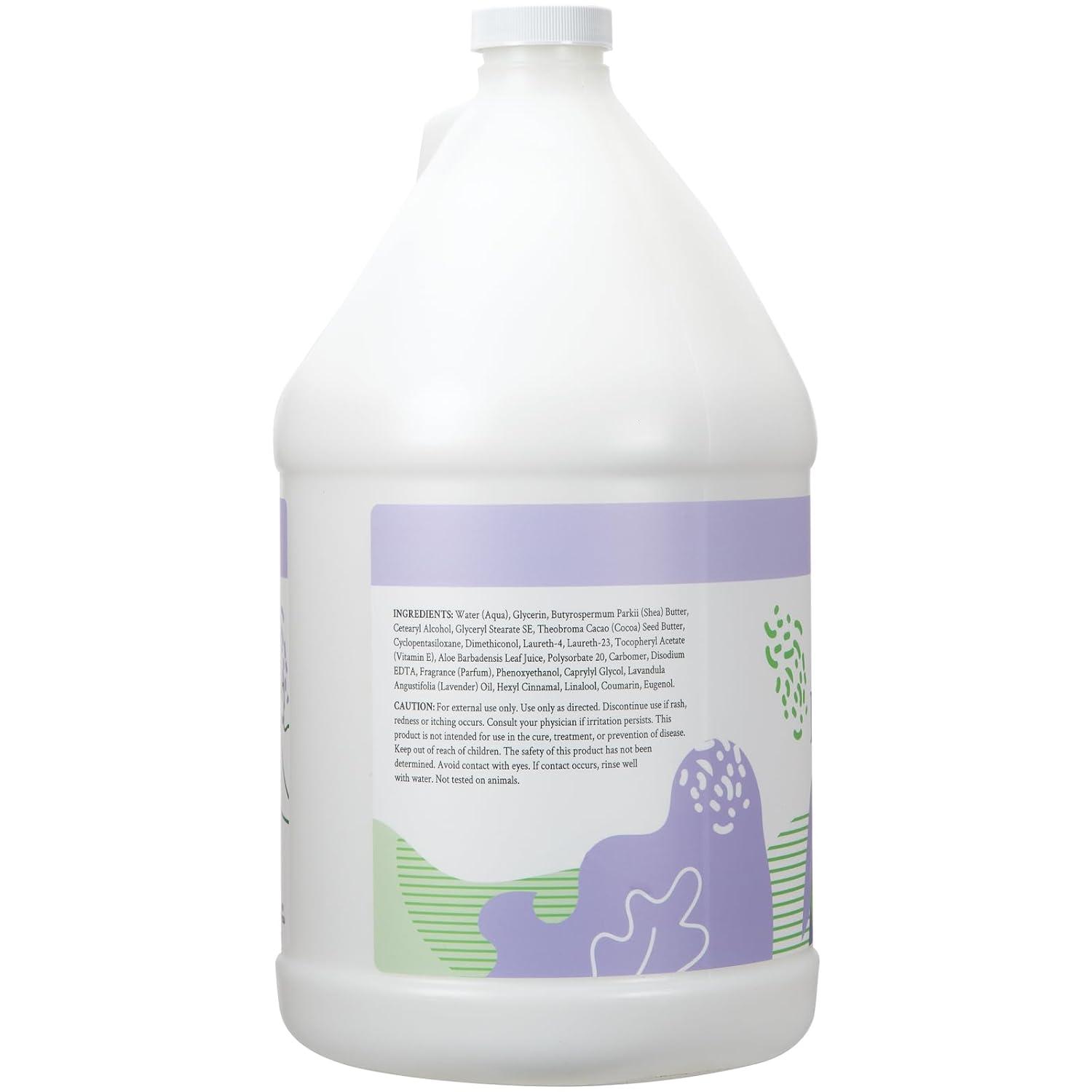 imageGinger Lily Farms Botanicals Soothing Butter Lotion for Dry Skin 100 Vegan amp CrueltyFree Vanilla Sugar Bliss Scent 1 Gallon 128 fl oz RefillLavender Chamomile