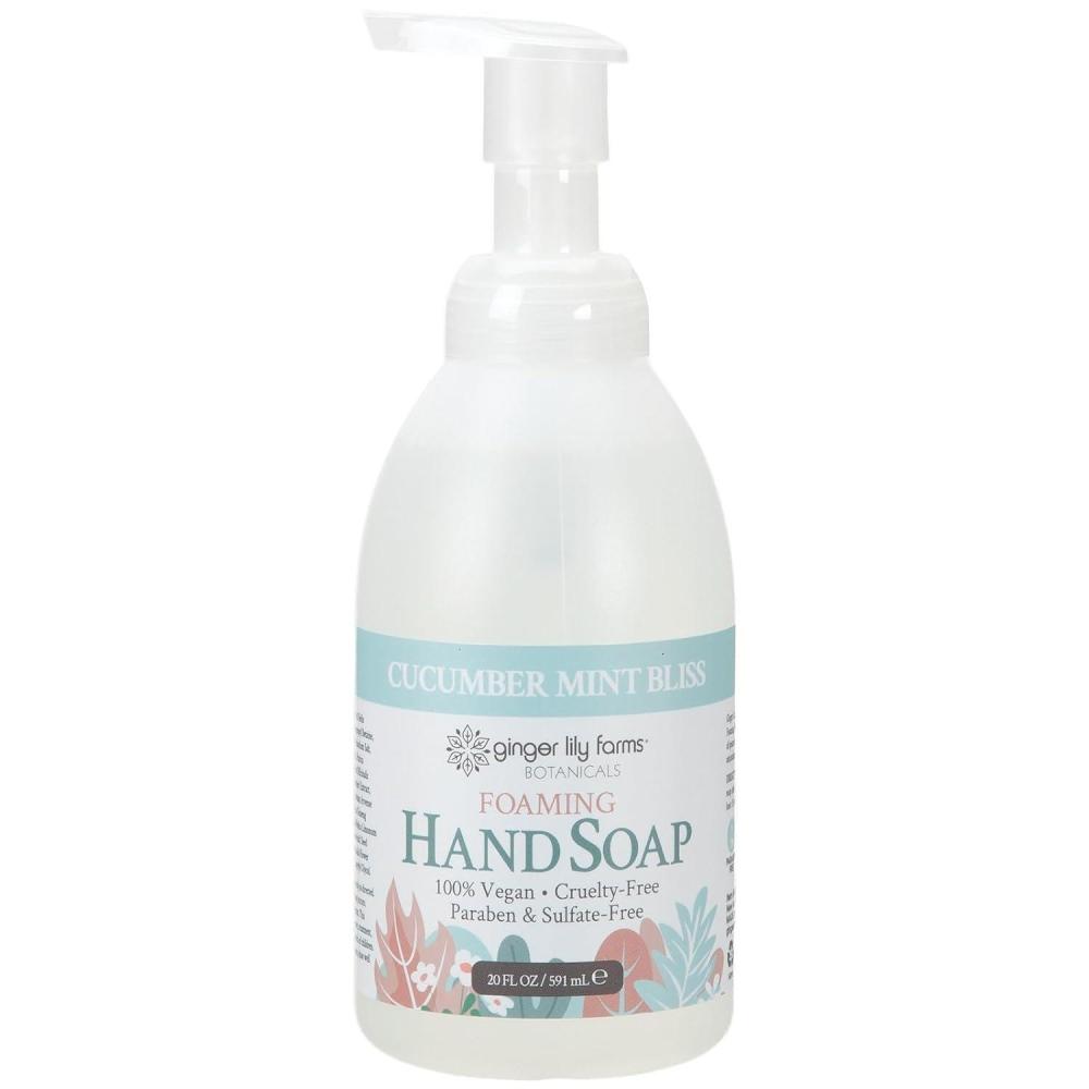 imageGinger Lily Farms Botanicals AllPurpose Foaming Hand Soap Refill 100 Vegan amp CrueltyFree Vanilla Sugar Bliss Scent 20 Fl Oz Pack of 1Cucumber Mint Bliss