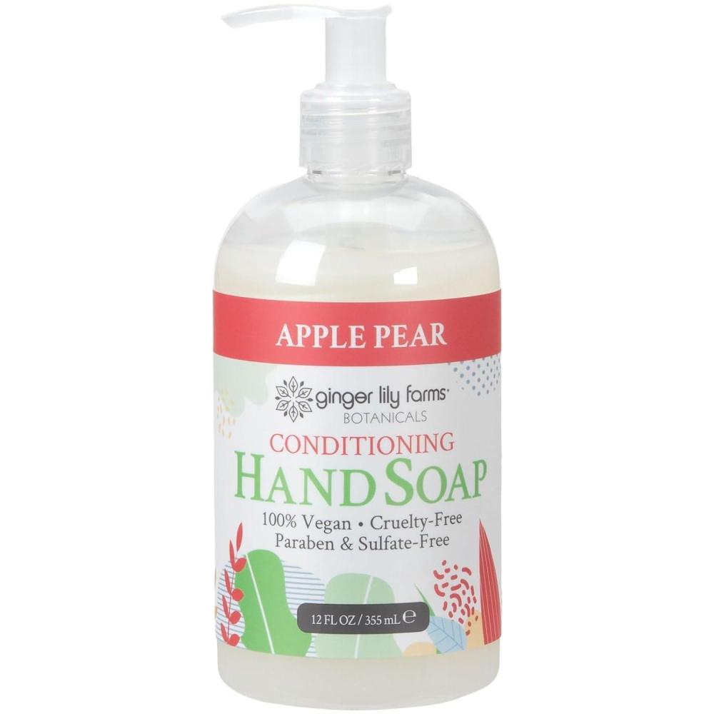 imageGinger Lily Farms Botanicals Conditioning Liquid Hand Soap Refill 100 Vegan amp CrueltyFree Vanilla Sugar Bliss Scent 1 Gallon Pack of 4Apple Pear