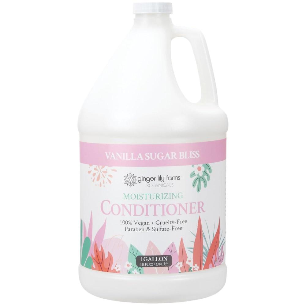 imageGinger Lily Farms Botanicals Moisturizing Conditioner for Dry Hair 100 Vegan amp CrueltyFree Vanilla Sugar Bliss Scent 1 Gallon Pack of 4Vanilla Sugar Bliss
