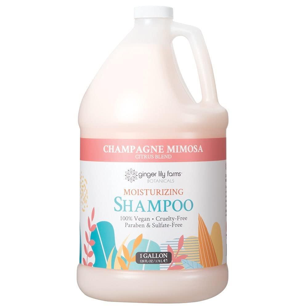 imageGinger Lily Farms Botanicals Moisturizing Shampoo for All Hair Types 100 Vegan amp CrueltyFree Vanilla Sugar Bliss 1 Gallon 128 fl oz RefillChampagne Mimosa