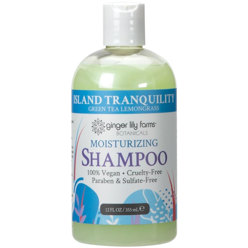 imageGinger Lily Farms Botanicals Moisturizing Shampoo for All Hair Types 100 Vegan amp CrueltyFree Vanilla Sugar Bliss 1 Gallon 128 fl oz RefillIsland Tranquility