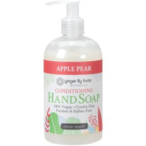 Ginger Lily Farms Botanicals Conditioning Liquid Hand Soap Refill, 100% Vegan & Cruelty-Free, Vanilla Sugar Bliss Scent, 1 Gallon (Pack of 4)(Apple Pear)