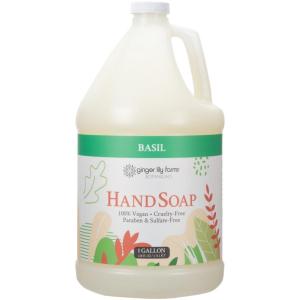 Ginger Lily Farms Botanicals Conditioning Liquid Hand Soap Refill, 100% Vegan & Cruelty-Free, Vanilla Sugar Bliss Scent, 1 Gallon (Pack of 4)(Basil)