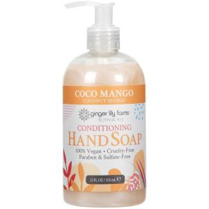 Ginger Lily Farms Botanicals Conditioning Liquid Hand Soap Refill, 100% Vegan & Cruelty-Free, Vanilla Sugar Bliss Scent, 1 Gallon (Pack of 4)(Coco Mango)