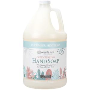 Ginger Lily Farms Botanicals Conditioning Liquid Hand Soap Refill, 100% Vegan & Cruelty-Free, Vanilla Sugar Bliss Scent, 1 Gallon (Pack of 4)(Cucumber Mint Bliss)