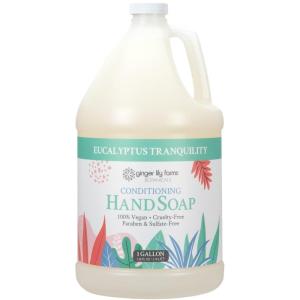 Ginger Lily Farms Botanicals Conditioning Liquid Hand Soap Refill, 100% Vegan & Cruelty-Free, Vanilla Sugar Bliss Scent, 1 Gallon (Pack of 4)(Eucalyptus Tranquility)