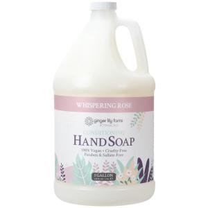 Ginger Lily Farms Botanicals Conditioning Liquid Hand Soap Refill, 100% Vegan & Cruelty-Free, Vanilla Sugar Bliss Scent, 1 Gallon (Pack of 4)(Whispering Rose)