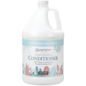 Ginger Lily Farms Botanicals Moisturizing Conditioner for Dry Hair, 100% Vegan & Cruelty-Free, Vanilla Sugar Bliss Scent, 1 Gallon (Pack of 4)(Cucumber Mint Bliss)