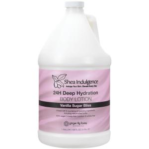 Ginger Lily Farms Botanicals Shea Indulgence 24H Deep Hydration Body Lotion, 100% Vegan & Cruelty-Free, Vanilla Sugar Bliss Scent, 1 Gallon (128 fl oz) Refill(Vanilla Sugar Bliss)