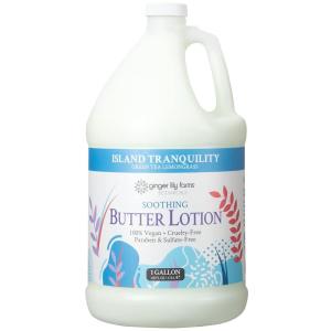 Ginger Lily Farms Botanicals Soothing Butter Lotion for Dry Skin, 100% Vegan & Cruelty-Free, Vanilla Sugar Bliss Scent, 1 Gallon (128 fl oz) Refill(Island Tranquility)