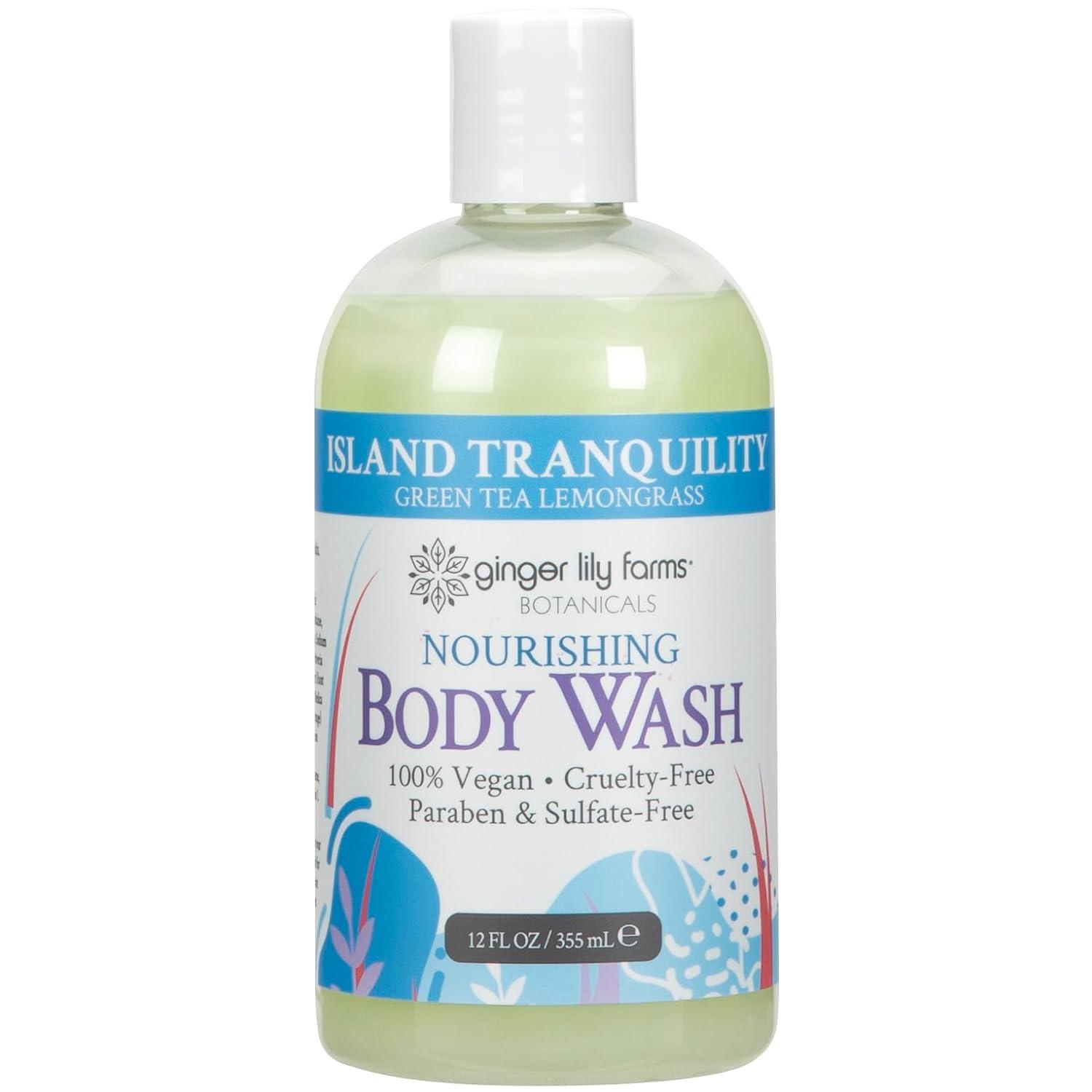 imageGinger Lily Farms Botanicals Nourishing Body Wash Eucalyptus Tranquility 100 Vegan amp CrueltyFree 1 Gallon Pack of 4Island Tranquility
