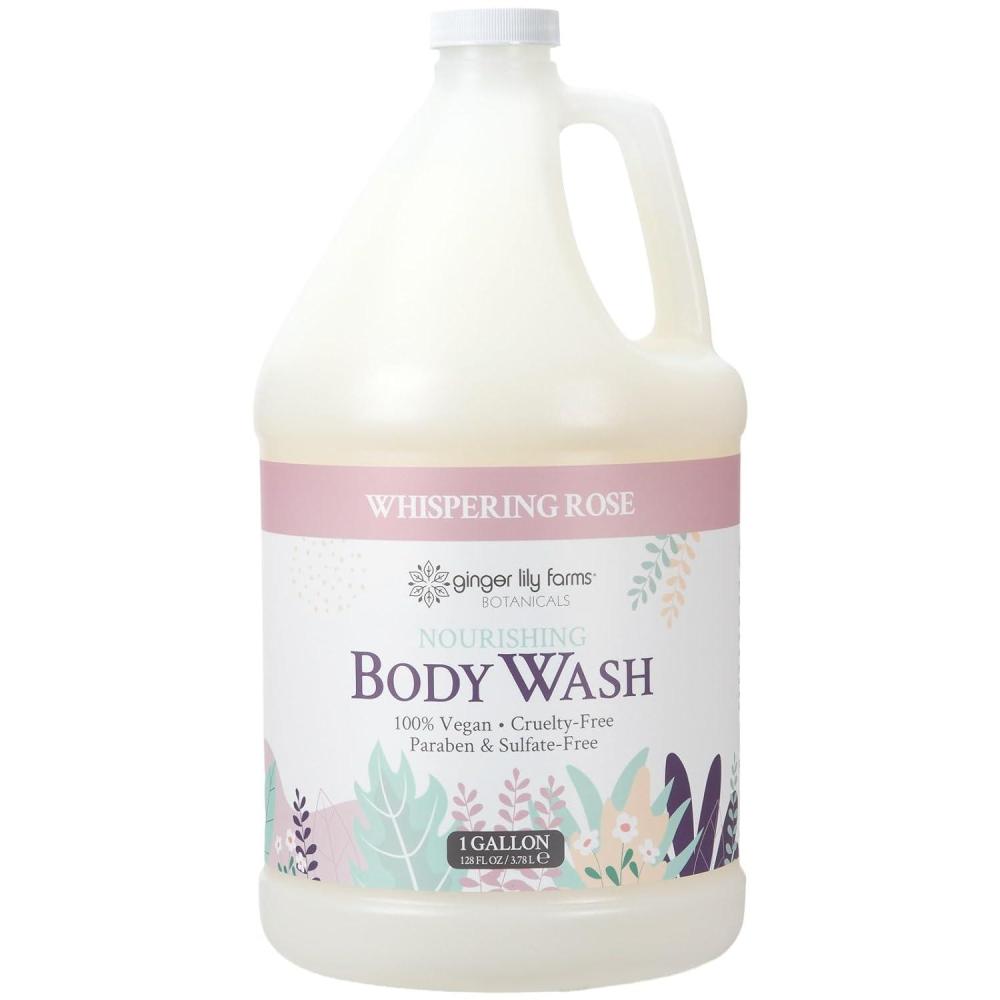 imageGinger Lily Farms Botanicals Nourishing Body Wash Eucalyptus Tranquility 100 Vegan amp CrueltyFree 1 Gallon Pack of 4Whispering Rose