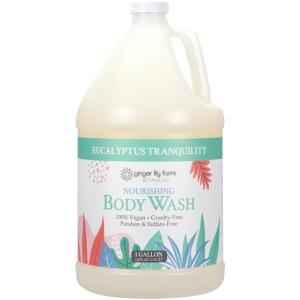 Ginger Lily Farms Botanicals Nourishing Body Wash, Eucalyptus Tranquility, 100% Vegan & Cruelty-Free, 1 Gallon (Pack of 4)(Eucalyptus Tranquility)