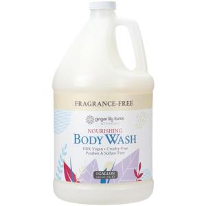 Ginger Lily Farms Botanicals Nourishing Body Wash, Eucalyptus Tranquility, 100% Vegan & Cruelty-Free, 1 Gallon (Pack of 4)(Fragrance Free)