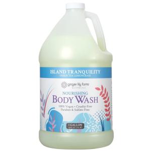 Ginger Lily Farms Botanicals Nourishing Body Wash, Eucalyptus Tranquility, 100% Vegan & Cruelty-Free, 1 Gallon (Pack of 4)(Island Tranquility)