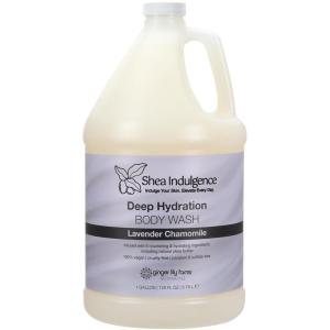 Ginger Lily Farms Botanicals Shea Indulgence Deep Hydration Body Wash, Island Tranquility, 100% Vegan & Cruelty-Free, Green Tea & Lemongrass Scent, 1 Gallon (128 fl oz) Refill(Lavender Chamomile)