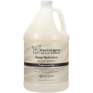 Ginger Lily Farms Botanicals Shea Indulgence Deep Hydration Body Wash, Island Tranquility, 100% Vegan & Cruelty-Free, Green Tea & Lemongrass Scent, 1 Gallon (128 fl oz) Refill(Fragrance Free)