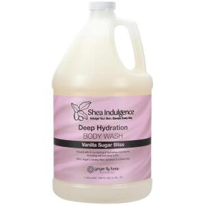 Ginger Lily Farms Botanicals Shea Indulgence Deep Hydration Body Wash, Island Tranquility, 100% Vegan & Cruelty-Free, Green Tea & Lemongrass Scent, 1 Gallon (128 fl oz) Refill(Vanilla Sugar Bliss)