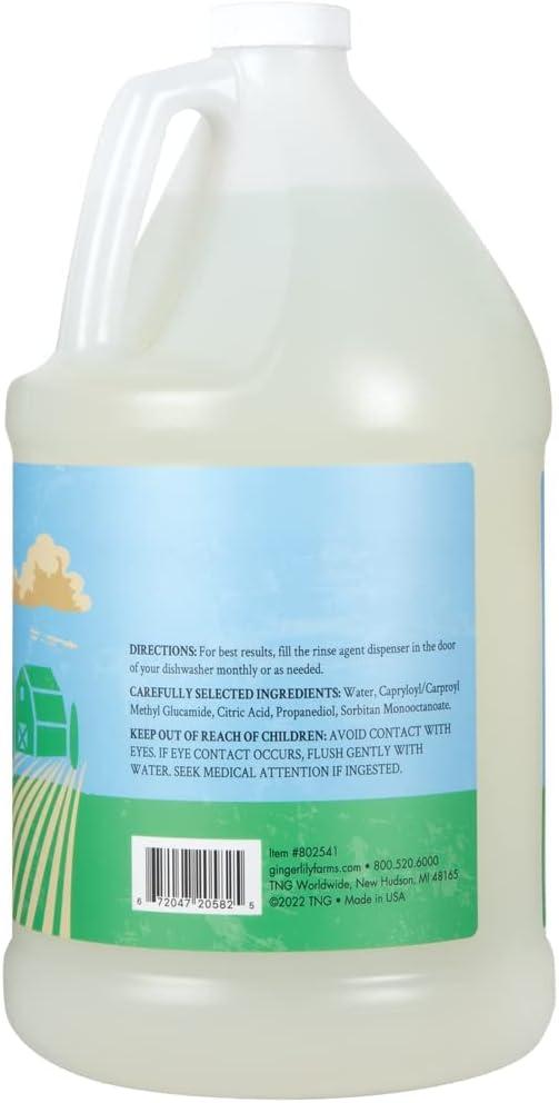 imageGinger Lily Farms Botanicals PlantBased 4In1 Dishwasher Rinse Aid 100 Vegan amp CrueltyFree FragranceFree 1 Gallon 128 fl oz Refill 12800 Fl Oz Pack of 1Fragrance Free
