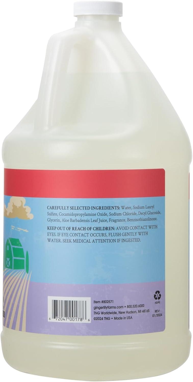 imageGinger Lily Farms Botanicals PlantBased Liquid Dish Soap Concentrated Formula with Max Grease Cleaning Power CrueltyFree FragranceFree 24 Fl OzApple Pear