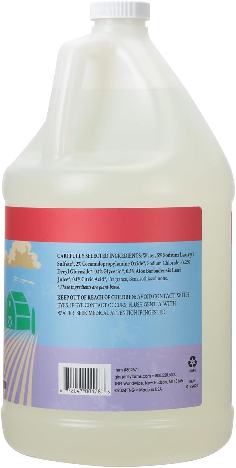 imageGinger Lily Farms Botanicals PlantBased Liquid Dish Soap Concentrated Formula with Max Grease Cleaning Power CrueltyFree FragranceFree 24 Fl OzApple Pear