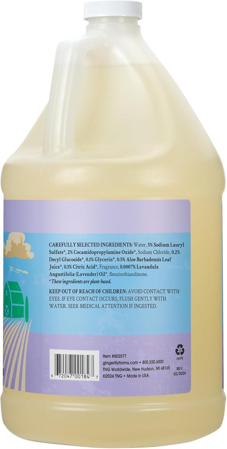 imageGinger Lily Farms Botanicals PlantBased Liquid Dish Soap Concentrated Formula with Max Grease Cleaning Power CrueltyFree FragranceFree 24 Fl OzLavender Chamomile