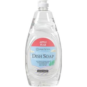 Ginger Lily Farms Botanicals Plant-Based Liquid Dish Soap, Concentrated Formula with Max Grease Cleaning Power, Cruelty-Free, Fragrance-Free, 24 Fl Oz(Apple Pear)