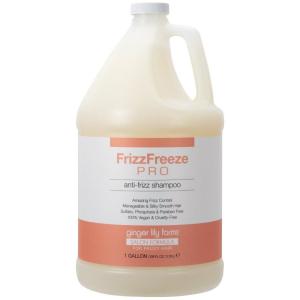 Ginger Lily Farms Salon Formula FrizzFreeze Pro Anti-Frizz Shampoo for Frizzy Hair, 100% Vegan & Cruelty-Free, 1 Gallon (128 fl oz) Refill