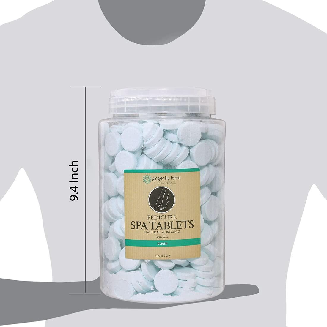 imageGinger Lily Farms Botanicals Pedicure Spa Tablets Natural amp Organic Replenishes Moisture Softens amp Conditions Skin Ocean Scent 105 Ounces 500CountOcean