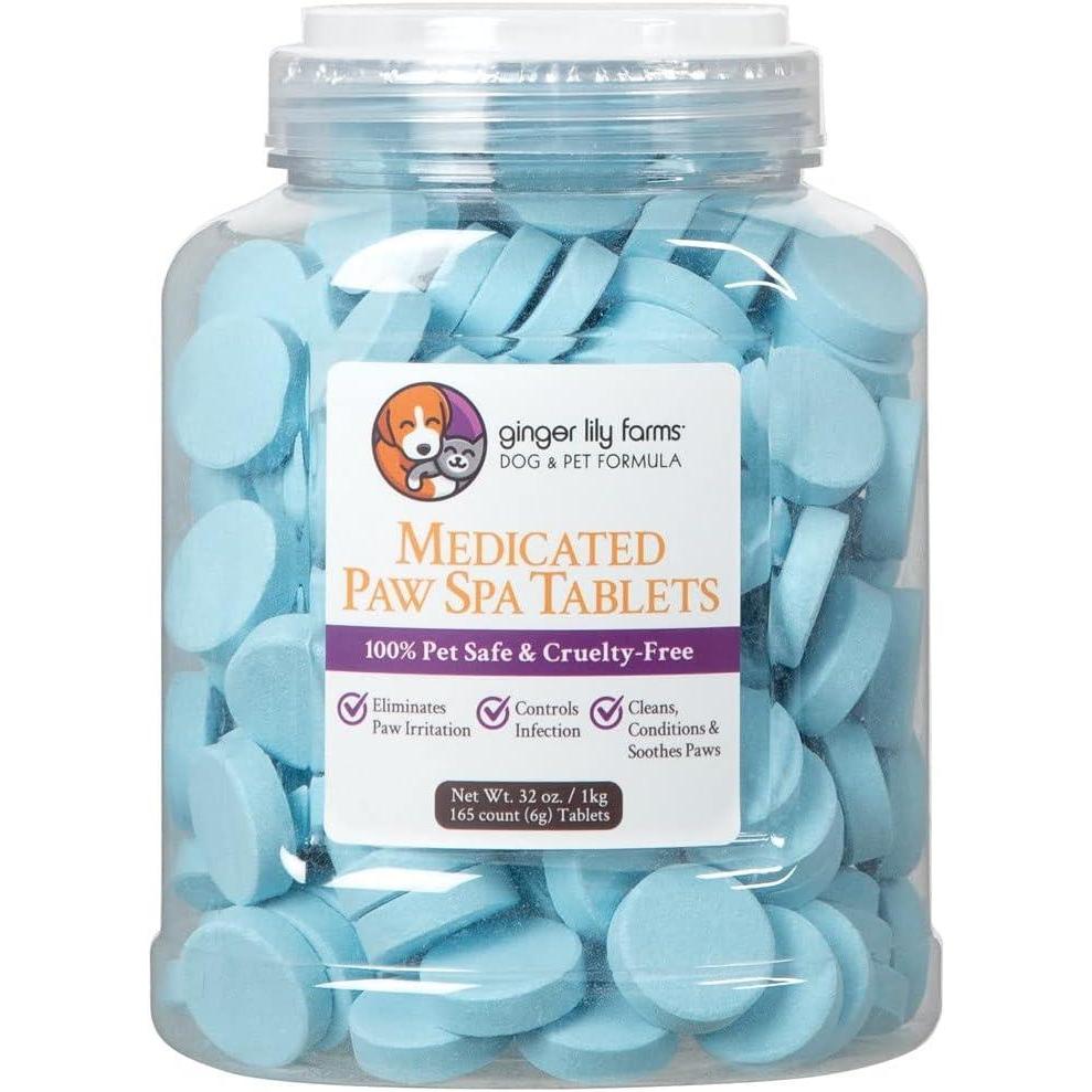 imageGinger Lily Farms Dog amp Pet Formula Medicated Paw Spa Tablets 100 Pet Safe amp CrueltyFree 165Count