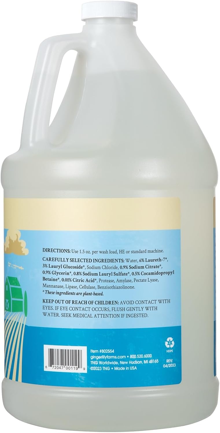 image:imageGinger Lily Farms Botanicals Laundry Detergent 100oz4pk Free amp ClearFree Clear
