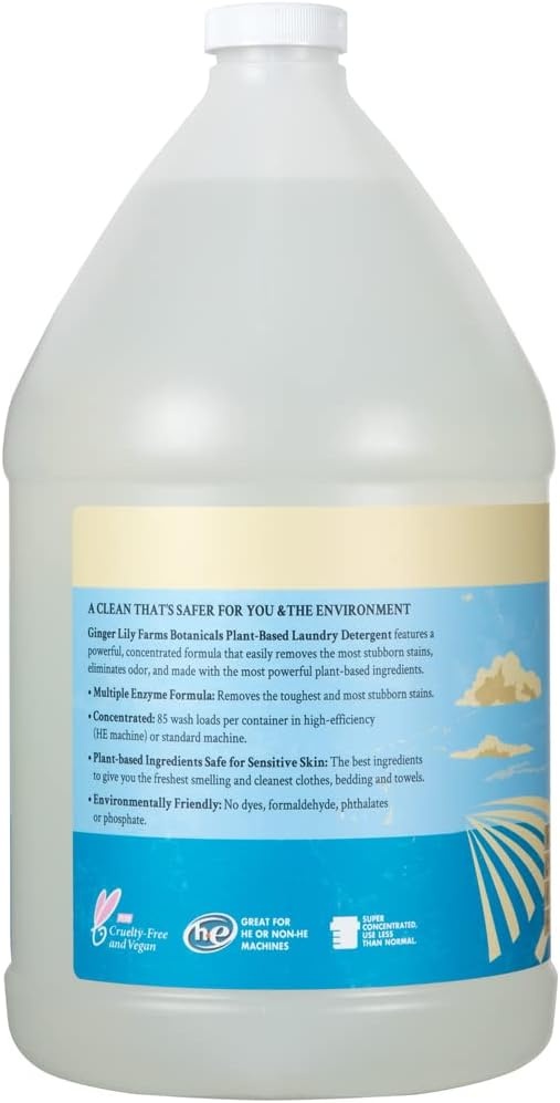 image:imageGinger Lily Farms Botanicals Laundry Detergent 100oz4pk Free amp ClearFree Clear