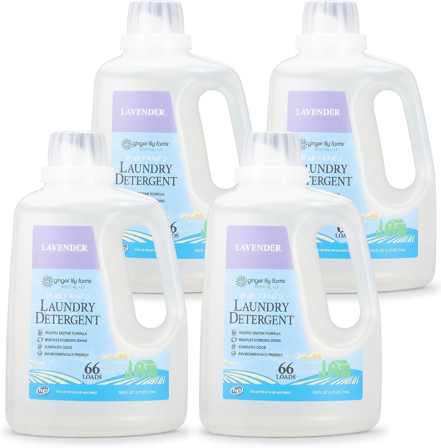 image:imageGinger Lily Farms Botanicals Laundry Detergent 100oz4pk Free amp ClearLavender