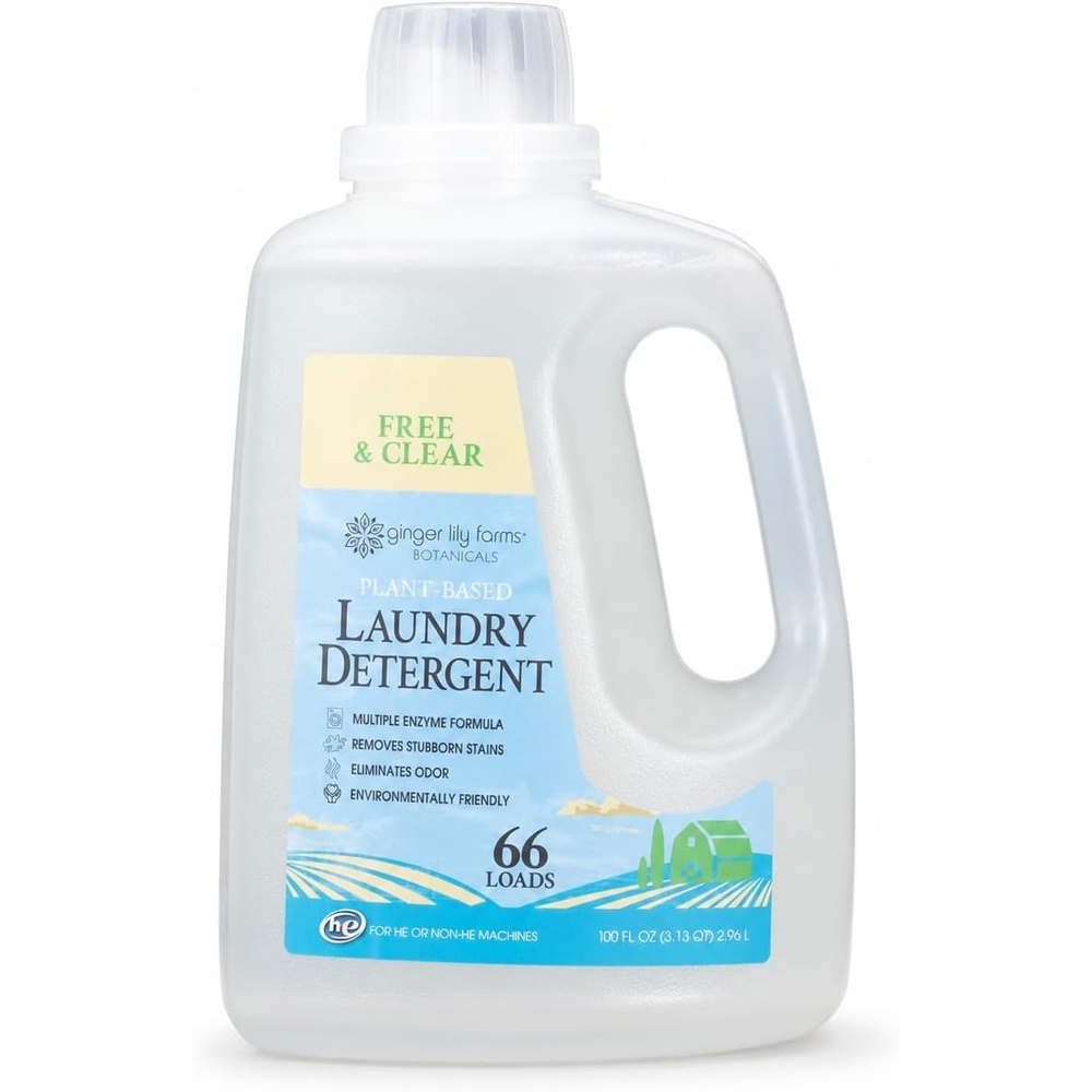 image:imageGinger Lily Farms Botanicals Laundry Detergent 100oz4pk Free amp ClearFree Clear